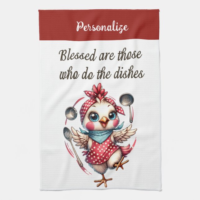 Linge De Cuisine Cuisine de poulet mignonne Citation de cuisine amu (Vertical)