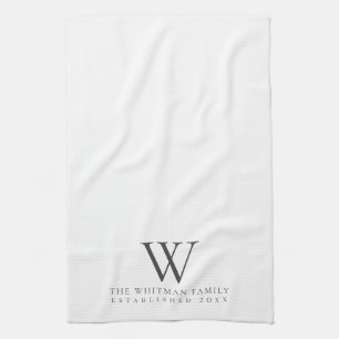 Linge De Cuisine Cuisine élégante en monogramme familial