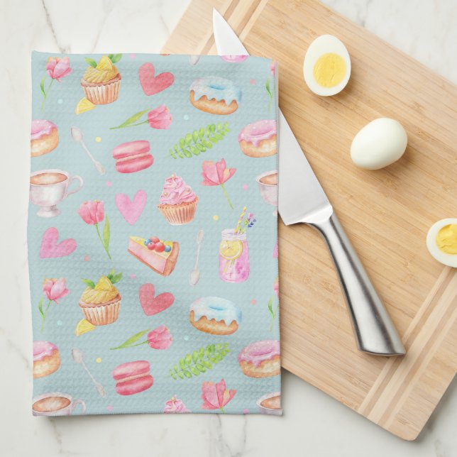 Linge De Cuisine Cuisinez avec amour. Tablier tout imprimé (Quart Plié)