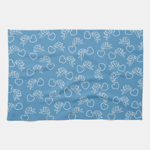 Linge De Cuisine Cupidons & Coeurs de couleur personnalisée serviet