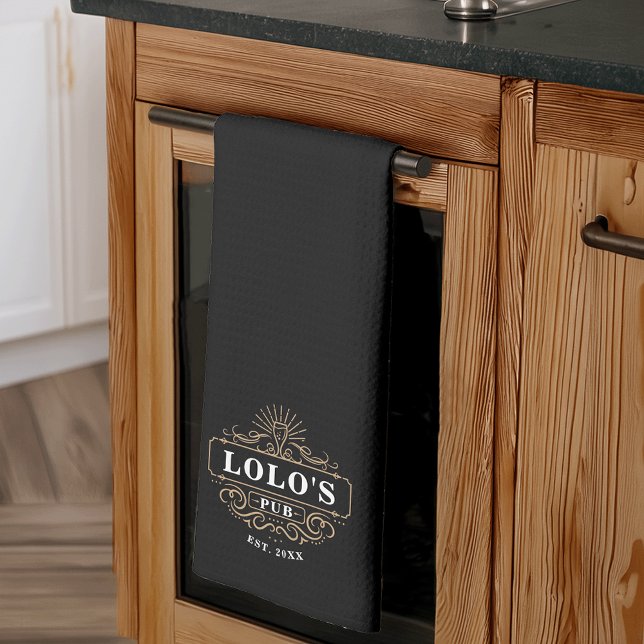 Linge De Cuisine Custom Lolo's Pub Année de création (Créateur téléchargé)