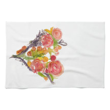 Custom Watercolor Kitchen Towels