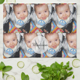 Linge De Cuisine Customisez-le avec votre motif photo Monogram