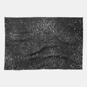 Linge De Cuisine Cute Black Cheetah Leopard Peau Imprimer Animal