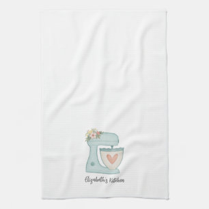 Linge De Cuisine Cute Blue Floral Gâteau Mixte boulangerie Chef