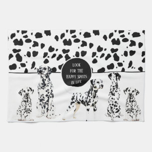 Linge De Cuisine Cute Dalmatienne, en noir et blanc, des endroits h