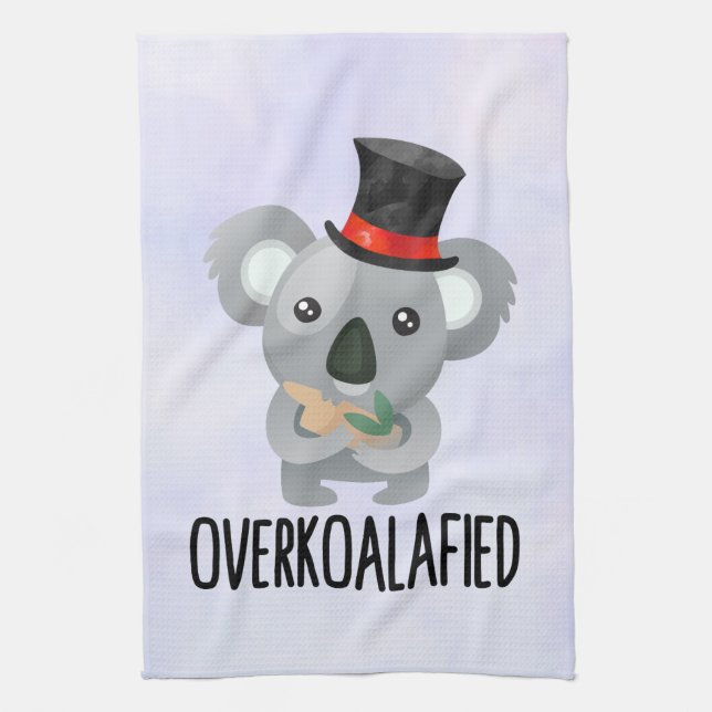Linge De Cuisine Cute de Pun Koala surkoalaaaated en chapeau supéri (Vertical)