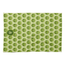 Cute Green Alien Pattern Monogram