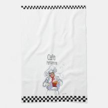Cute Grosse Chef Française Caricature Black White 