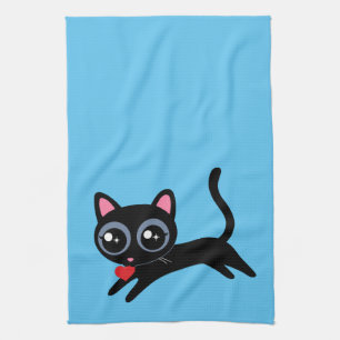 Linge De Cuisine Cute Kitty Cat Heart Thief Don pour petite amie
