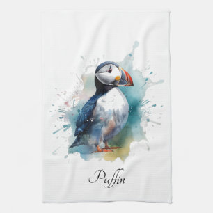 Linge De Cuisine Cute macaron en bleu aquarelle