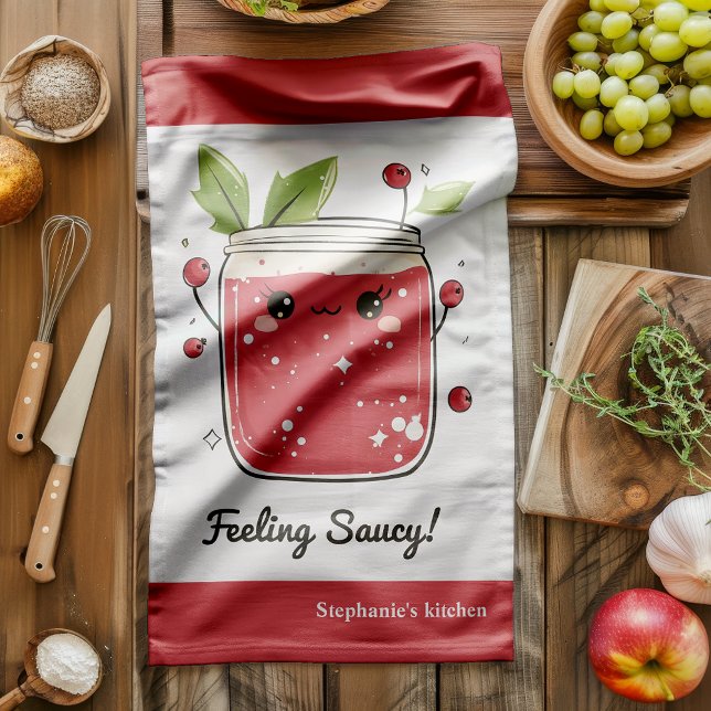 Linge De Cuisine Cute sauce aux canneberges - Drôle Cuisine Kawaii (Créateur téléchargé)