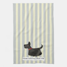 Cute Terrier bleu et crème rayé