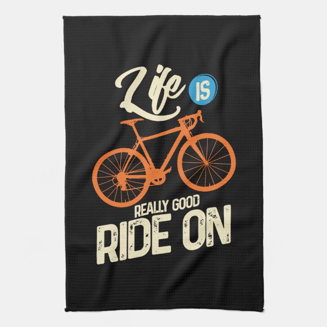 Linge De Cuisine Cyclisme - La Vie Est Vraiment Une Bonne Promenade (Vertical)