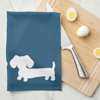 Linge De Cuisine Dachshund Blue Dish Towel pour Amoureux de les chi
