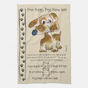 Linge De Cuisine Dachshund Crossbred Dessin Dessin Chien Citations 