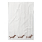 Dachshunts Brown sur bandes beiges