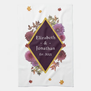 Linge De Cuisine Dahlia romantique d'automne