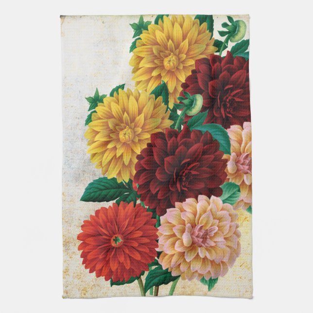 Linge De Cuisine Dahlias vintages (Vertical)