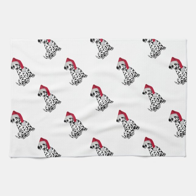 Linge De Cuisine Dalmatie de Noël (Horizontal)