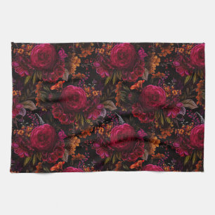 Linge De Cuisine Dark Academia Floral Design