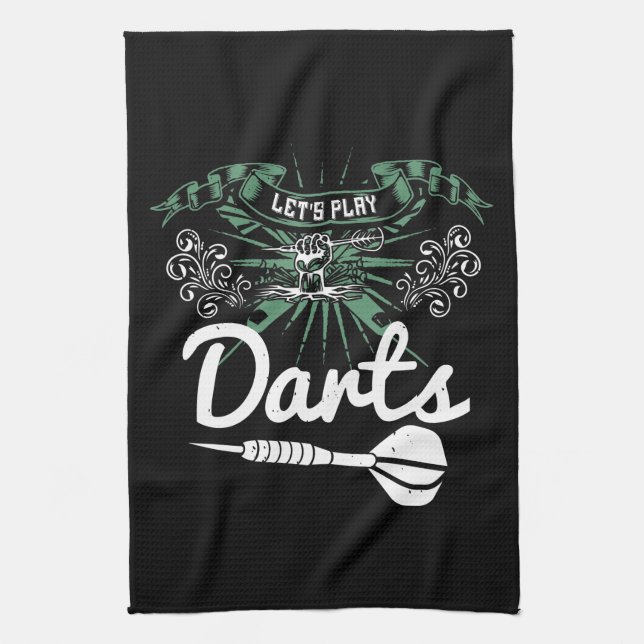 Linge De Cuisine Darts - Jouons aux fléchettes (Vertical)