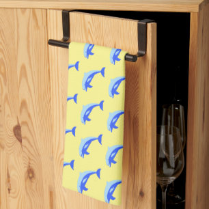Linge De Cuisine Dauphin bleu vif Dauphin Océan Carton