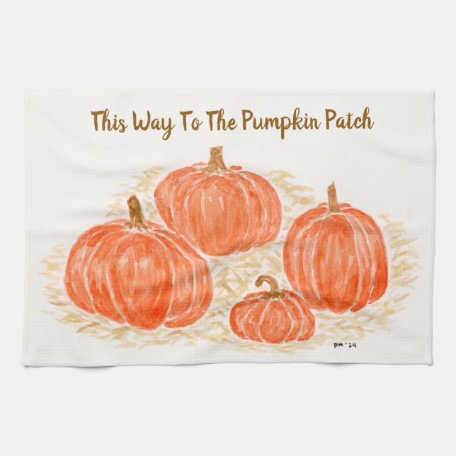 Linge De Cuisine De Cette Façon, Les Citrouilles Citrouille Patch W (Horizontal)