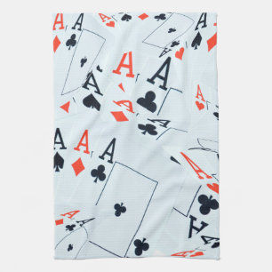 Linge De Cuisine "Deck of Destiny : Layered Aces in a Poker Shuffle
