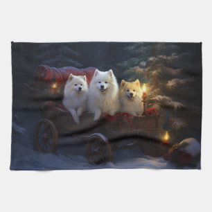 Linge De Cuisine Décor de Noël américain esquimau enneigé