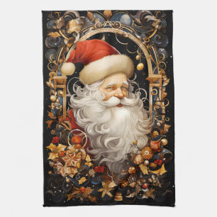 Linge De Cuisine Décorations du Père Noël Plein visage