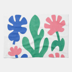 Linge De Cuisine Découpages floraux audacieux dans le style Matisse