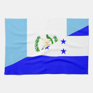Linge De Cuisine demi de symbole de drapeau du Guatemala Honduras