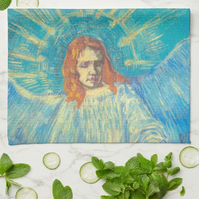 Linge De Cuisine Demi-figure d'un ange par Vincent van Gogh (Plié)