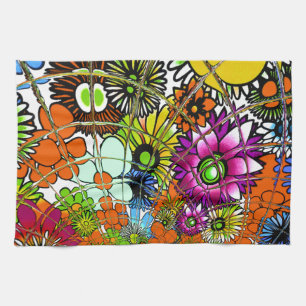 Linge De Cuisine Dernier motif floral Extraordinaire coloré Art