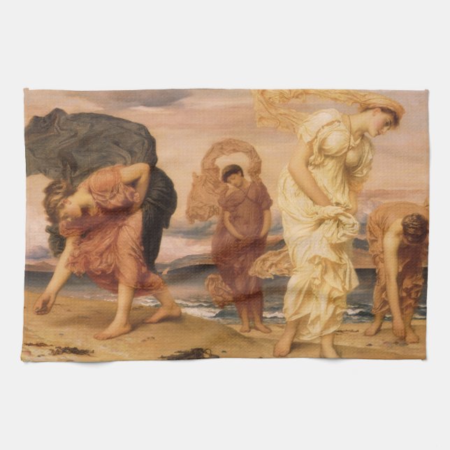 Linge De Cuisine Des Filles Grecques Ramassent Des Galets Par Lord  (Horizontal)
