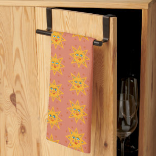 Linge De Cuisine Des soleils étincelants Cute et Motif de charme
