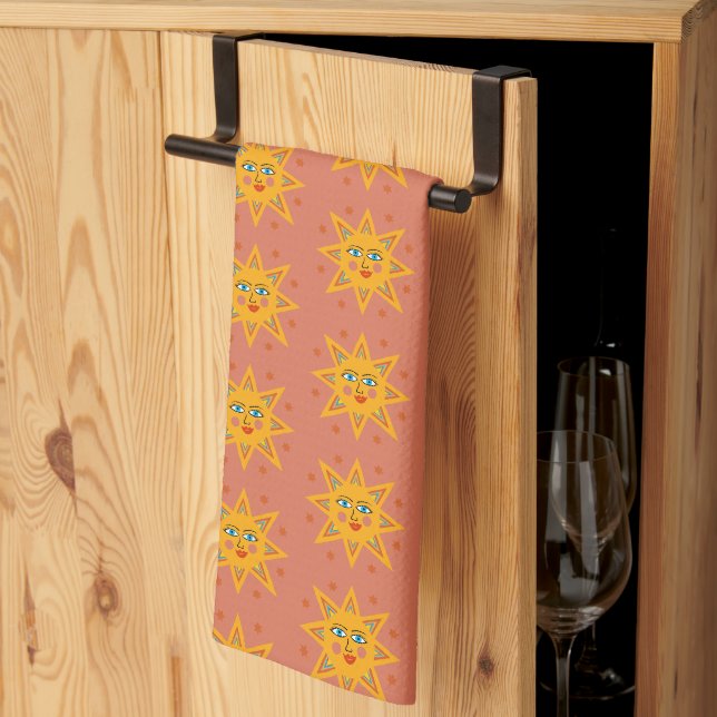 Linge De Cuisine Des soleils étincelants Cute et Motif de charme (Pliage en tiers)
