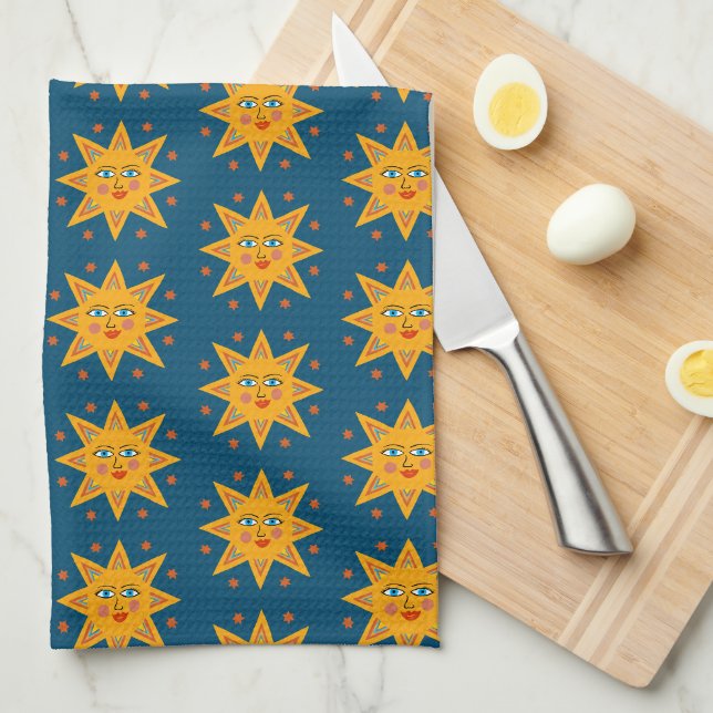 Linge De Cuisine Des soleils étincelants Cute et Motif de charme (Quart Plié)