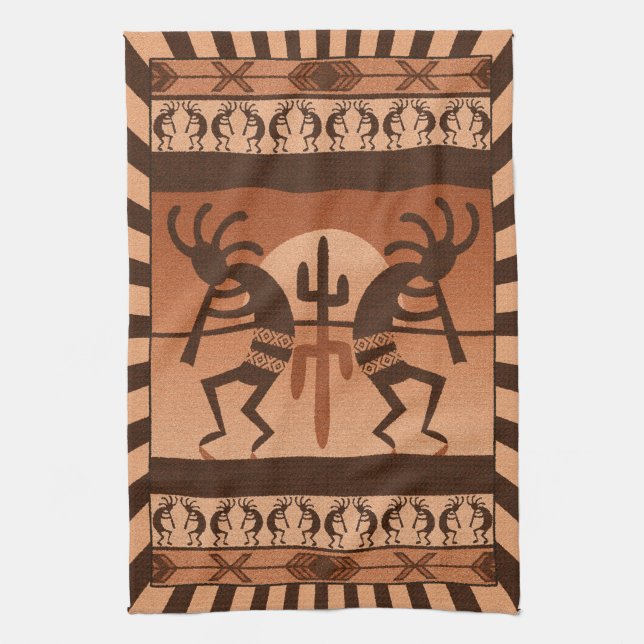 Linge De Cuisine Desert Sunset Kokopelli Sud-ouest (Vertical)