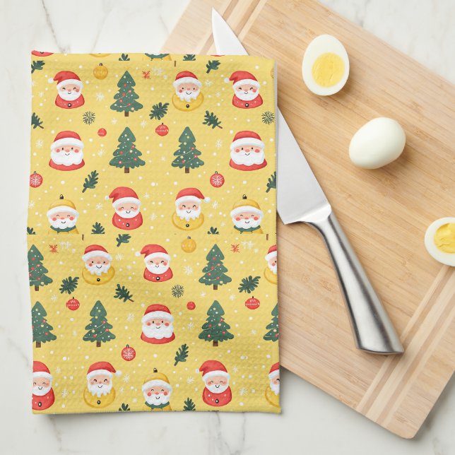 Linge De Cuisine Design de Noël (Quart Plié)
