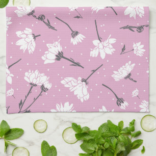 Linge De Cuisine Design Floral Rose - Art Fleur Élégant