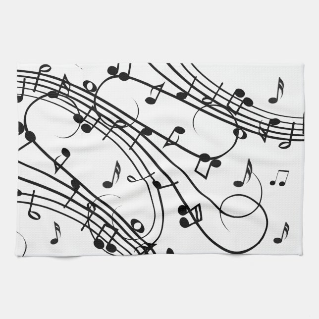 Linge De Cuisine Design musical branché (Horizontal)