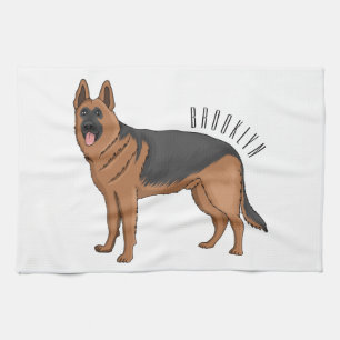 Linge De Cuisine dessin de berger allemand