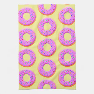 Linge De Cuisine Dessin De Mignonne Donut Avec Des Saupoudrages