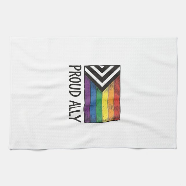 Linge De Cuisine Dessin de T-Shirt Vectoriel Drapeau de Fierté Alli (Horizontal)