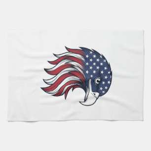 Linge De Cuisine Dessin vectoriel de drapeau d'aigle patriotique po