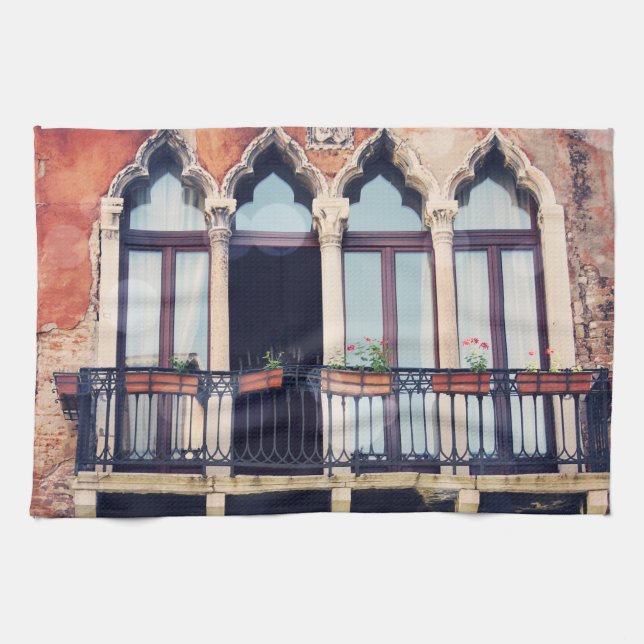 Linge De Cuisine Destinations | Bâtiment rustique de Venise (Horizontal)