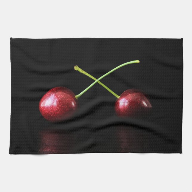 Linge De Cuisine Deux cerises ktcna (Horizontal)