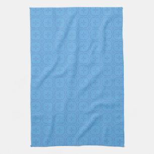 Linge De Cuisine Deux nuances de bleu Faux Motif de tapisserie gall